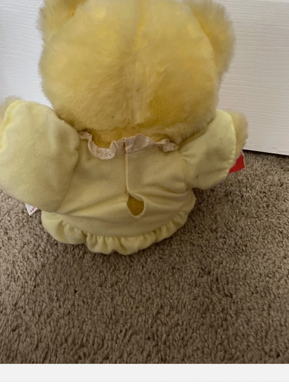Deadstock 1986 Chosun Heart to Heart Baby Bear Yellow Plush Old Stock